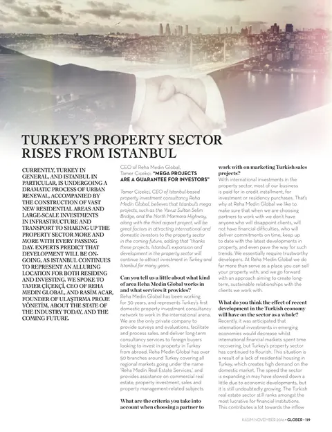 “Turkey's Property Sector Rises From Istanbul”